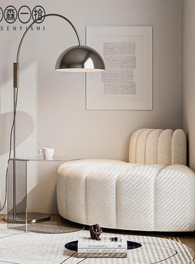 北欧风高级懒人沙发奶油风家用大小户型卧室客厅拐角布艺休闲沙发