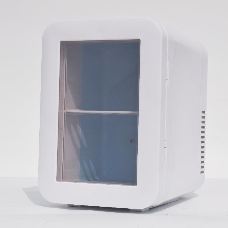 安南美妆冰箱塑料透明门6L迷你冰箱冷热车家两用护肤品冰箱