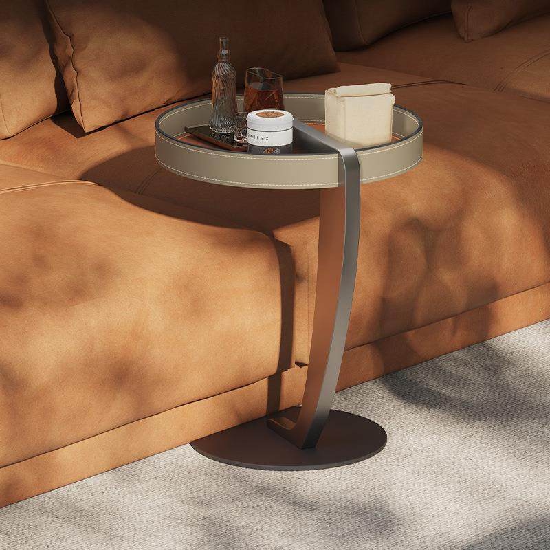意式极简沙发边几轻奢不锈钢小户型茶几小桌子设计师角几卧室床头