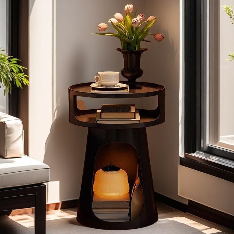 法式复古床头柜铁艺卧室简约床边柜小户型沙发边几创意床头置物架