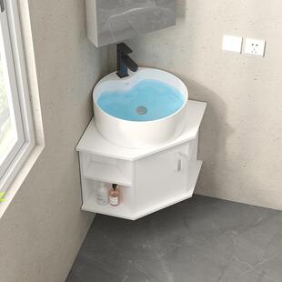 防水小户型太空铝三角家用卫生间厕所墙拐转角浴室柜组合洗手台盆