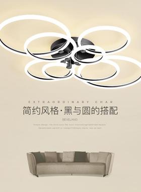 客厅灯简约现代吸顶灯圆环形大厅灯具大气家用创意轻奢led卧室灯