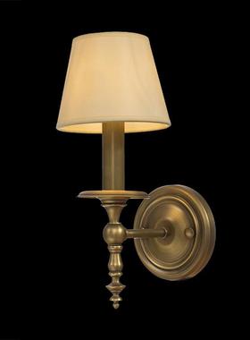 美式乡村全铜简约时尚客厅餐厅卧室床头欧式纯铜楼梯过道灯壁灯