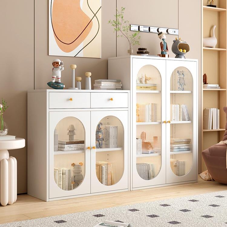 钢制书柜家用多层落地儿童书架客厅防尘储物柜铁艺收纳柜铁皮柜子