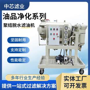 中芯滤业工业用柴油脱水滤油机LYC-200J聚结脱水滤油机