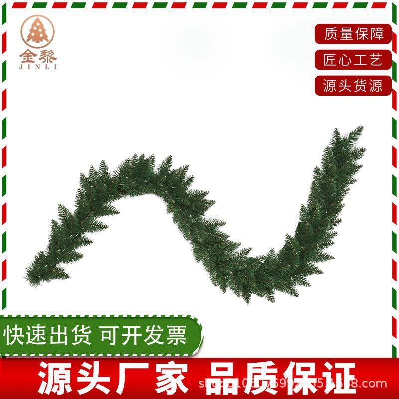 跨境新款180cm120T绿色pvc圣诞装饰藤条商场酒店装饰仿真植物