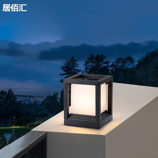 LED太阳能柱头灯防水大门柱子灯别墅庭院灯室外围墙灯户外灯超亮