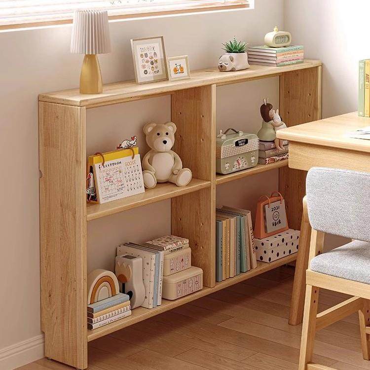 全实木墙边小窄柜儿童书桌旁书架置物架落地过道夹缝收纳