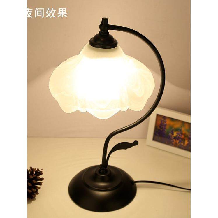 美式复古怀旧台灯欧式民国中式家用卧室床头灯简约现代遥控调光灯