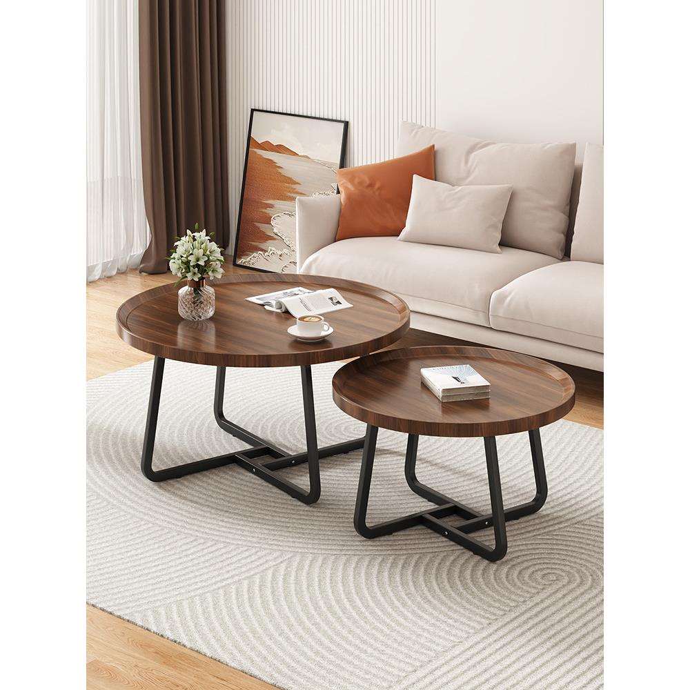 轻奢茶几客厅家用北欧小户型极简圆形边几简约现代简易阳台矮桌J&