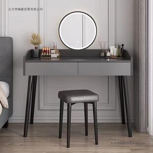 梳妆台小型出租屋新款简易化妆桌双抽一体化妆台美甲店小型化妆台