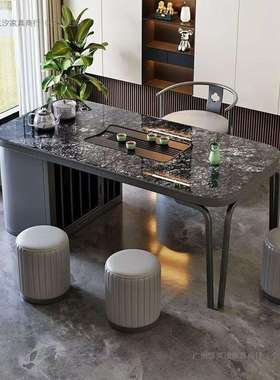 轻奢茶台现代简约小户型阳台茶桌椅组合茶台桌办公室功夫泡茶桌椅