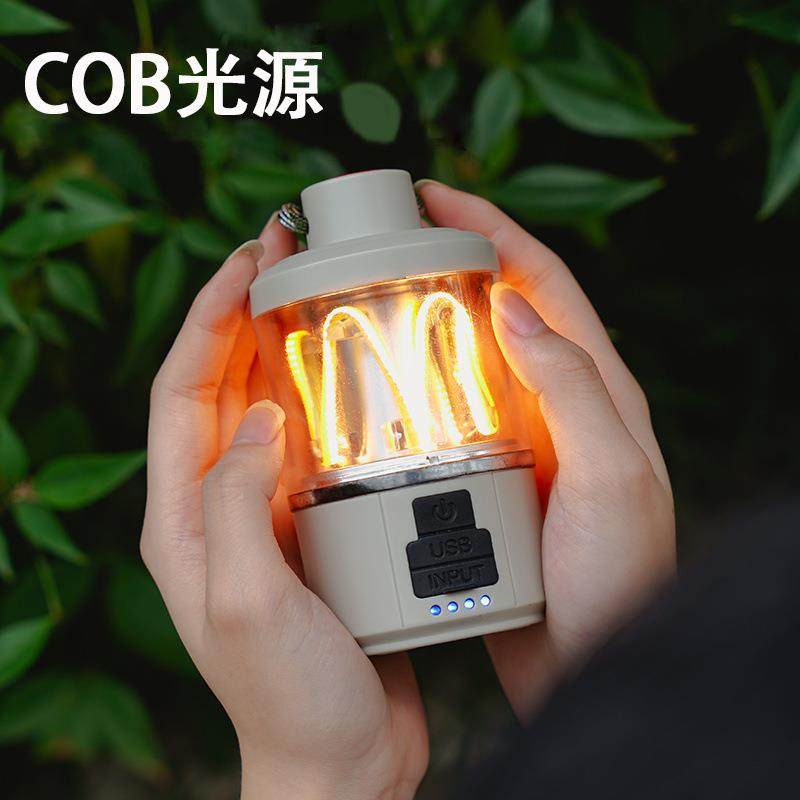 充电超长续航户外露营灯摆摊夜市灯usb钨丝灯复古马灯露营照明灯