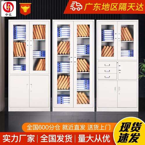 加厚文件柜办公室财务凭证资料档案柜员工带锁储物柜铁皮柜
