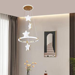 中山吊灯简约现代大气环形轻奢客厅灯主创意卧室灯具餐厅灯吊灯饰