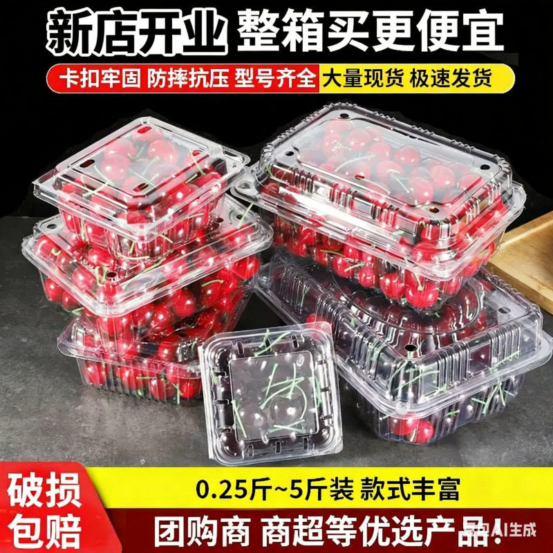 一次性透明带盖水果蔬菜打包盒
