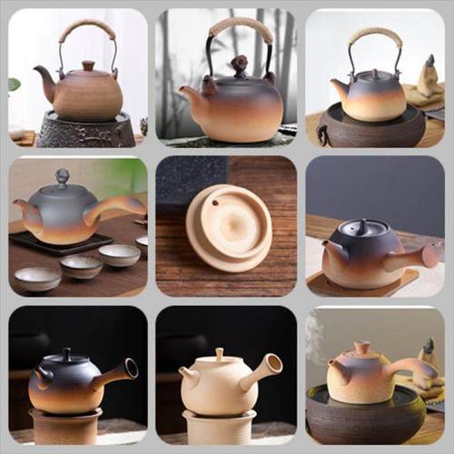 粗陶养生煮茶壶烧水壶耐高温陶瓷电陶炉炭炉用明火烧