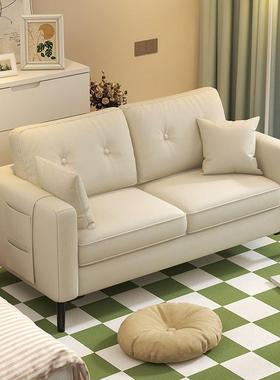 沙发客厅2024新款小户型现代简约布艺双人沙发出租房服装店小沙发