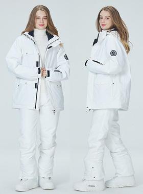 滑雪服男女款冬季户外单板双板滑雪衣滑雪服套装雪乡保暖加厚