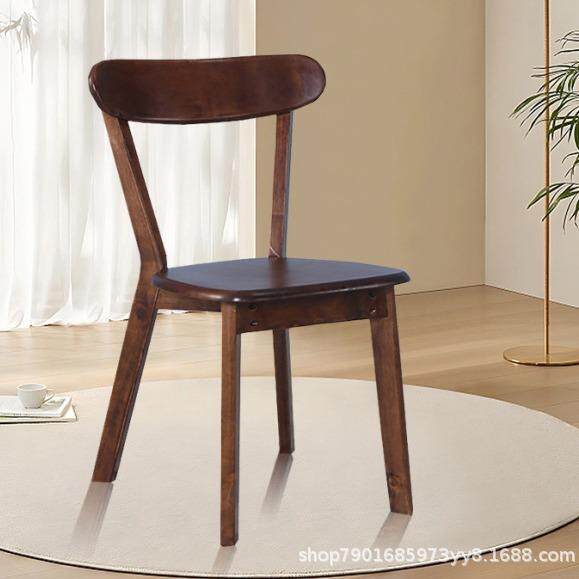 北欧实木餐椅橡木吃饭椅子书房写字椅现代简约家用餐厅靠背椅