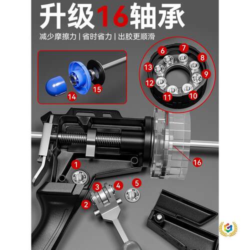 ?玻璃胶枪结构胶胶枪自动断胶省力玻璃胶玻璃枪硅打胶通