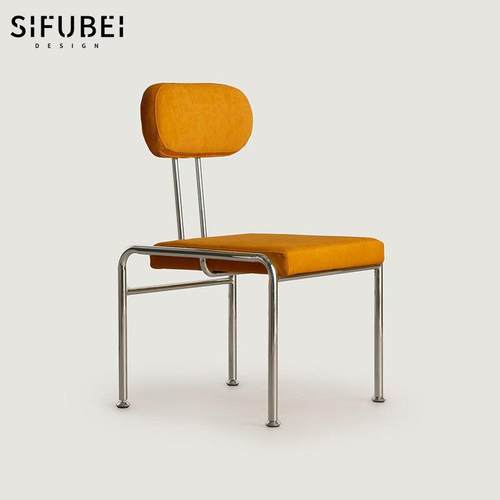 中古风餐椅家用奶油风书桌靠背椅简约现代设计师纳什餐椅