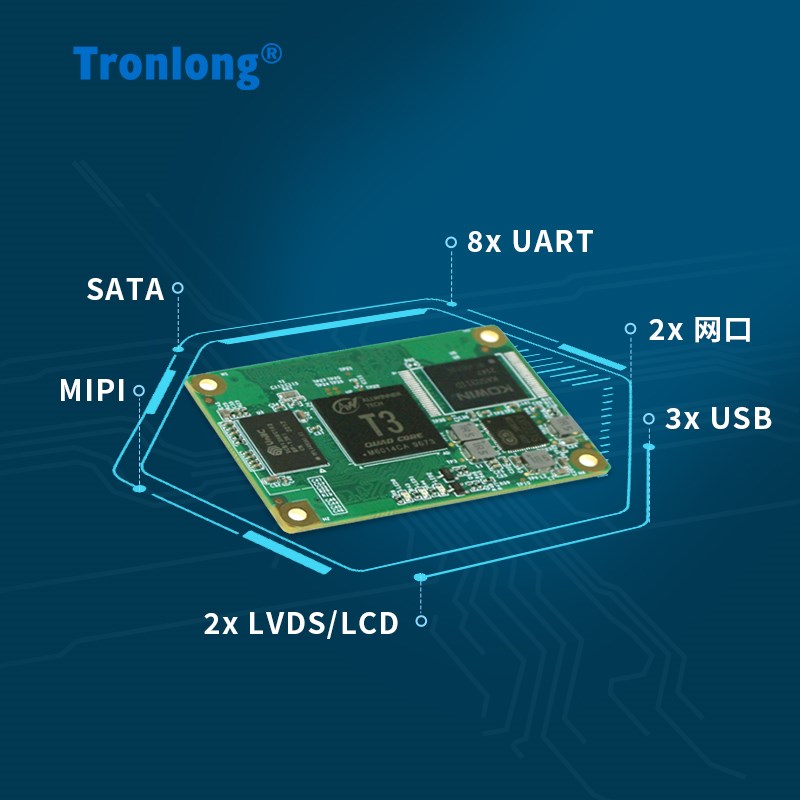 创龙全志T3工业核心板 全国产四核A7 ARM Linux 主频1.2GHz B2B