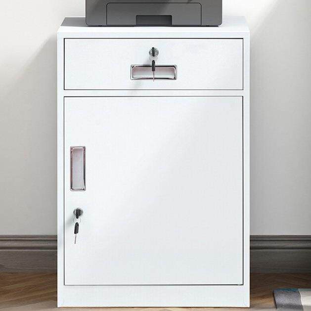 床头小柜子铁皮文件柜桌下打印机置物架工具抽屉收纳资料办公矮柜