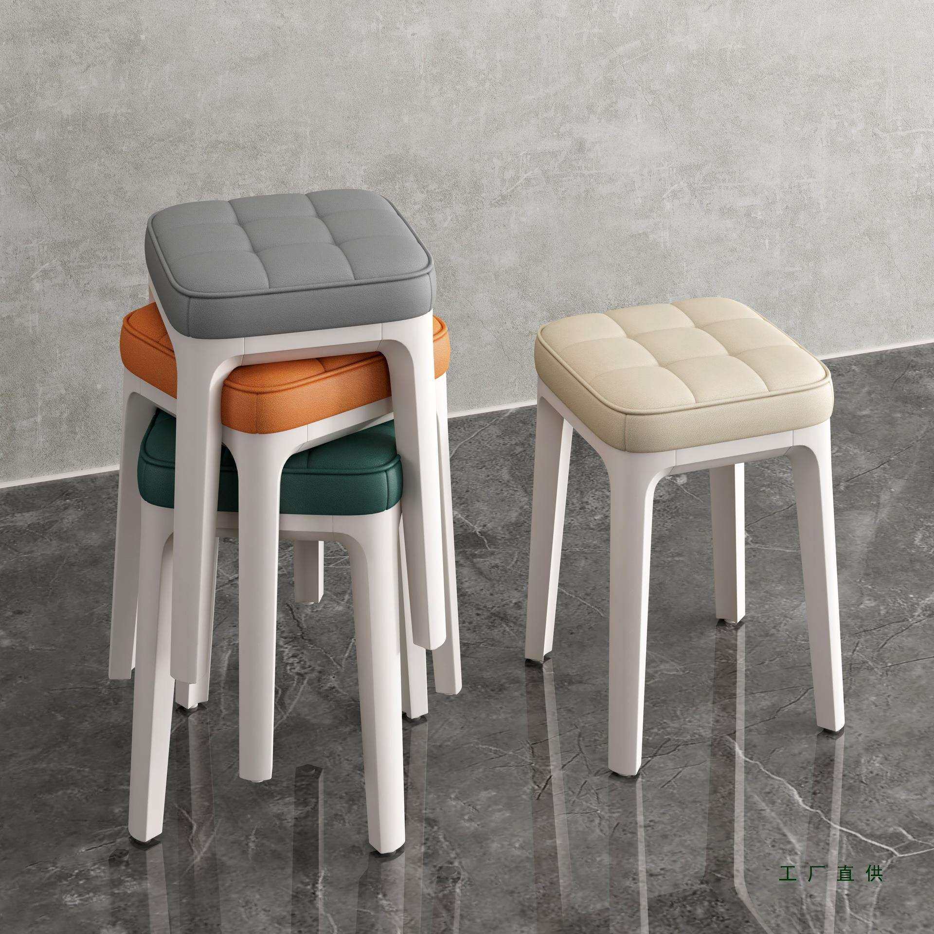 家用餐椅2025新款餐桌塑料凳子小型不占地方的靠背椅子化妆梳妆台