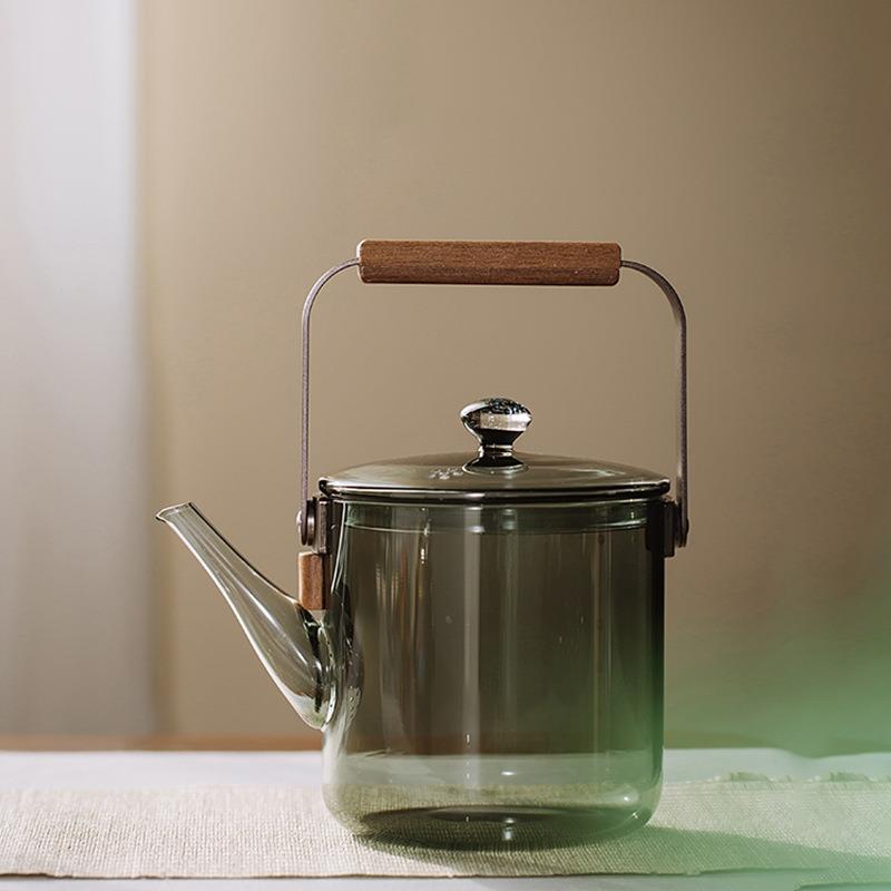 沐壶耐热玻璃星空提梁壶直身大口大容量1000ml茶壶电陶炉煮茶器