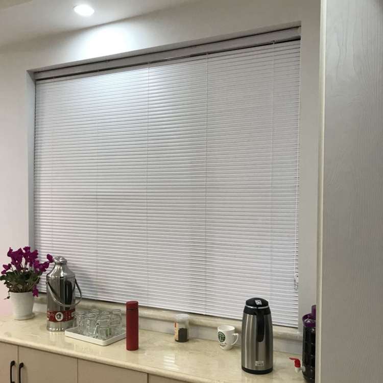 PVC百叶窗帘卫生间阻燃免打孔全遮光厕所浴室印花拉珠