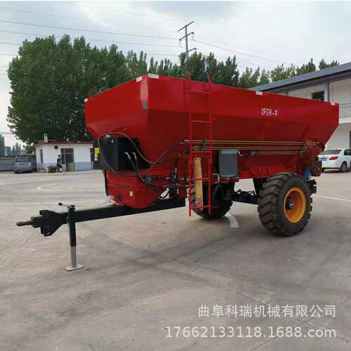 牵引式抛粪车 科瑞速度可调满足各种需求 四轮传动轴粪便撒粪机
