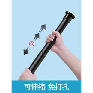 A6L免打孔窗帘罗马杆固定器窗帘杆伸缩全套支架托单杆子架子挂钩