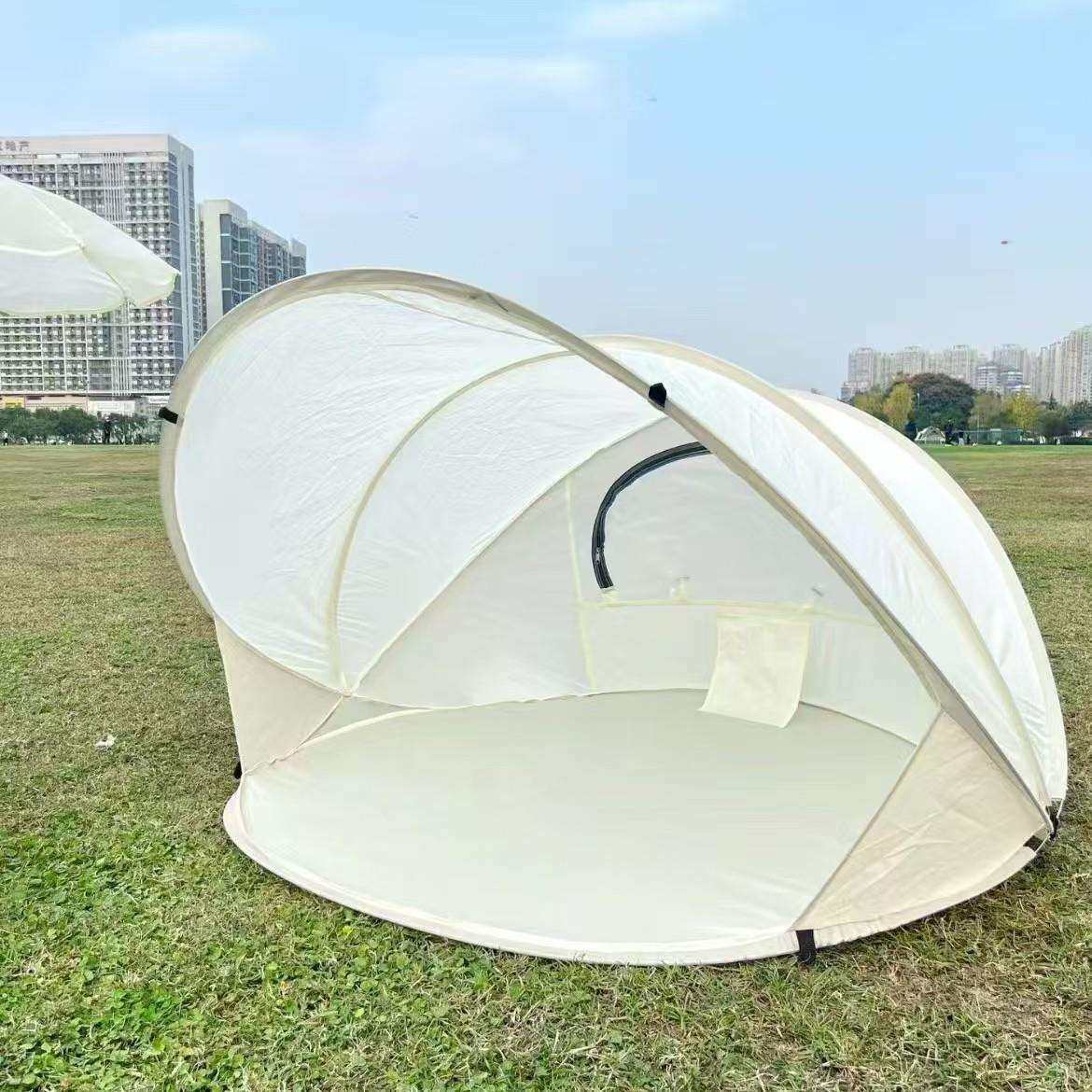 户外露营便携式春游装备夏季防雨遮阳加厚免搭建速开海滩游戏屋