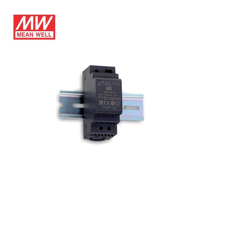 现货明纬15W导轨型DC-DC转换器DDR-15L-24输入18-75VDC开关电源