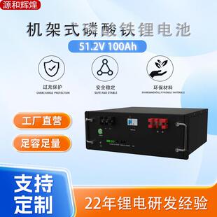出口51.2V100Ah机架式储能电池柜大容量磷酸铁锂太阳储能电