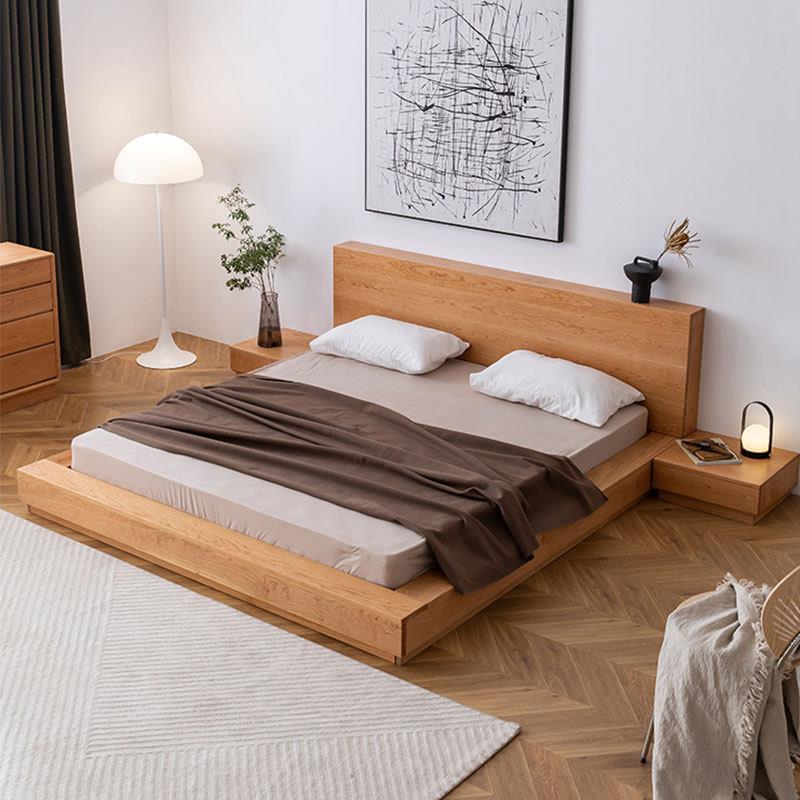 实木樱桃木落地榻榻米双人床1.8米日式地台简约原木卧室矮床婚床