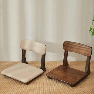 榻榻米椅子家用中式阳台飘窗卧室懒人椅方形简约床上背靠椅无腿椅