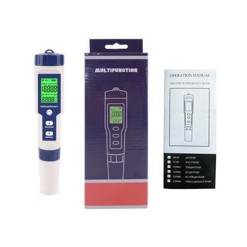 tds/ec/ph/盐度五合一水质检测笔电导率水质笔盐度计