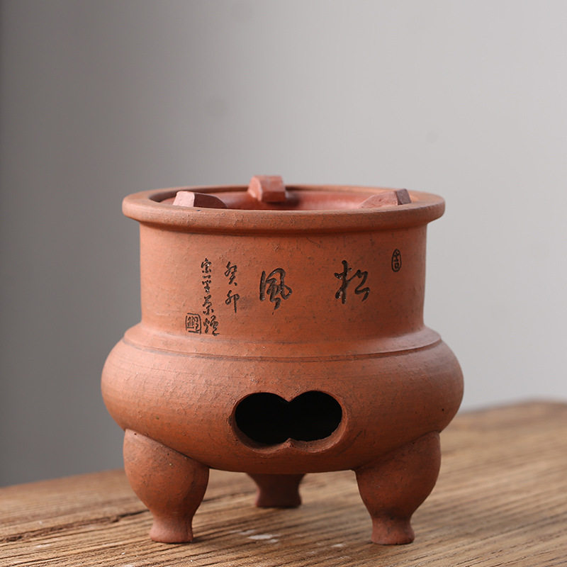 红泥仿古小火煮茶炉果木炭