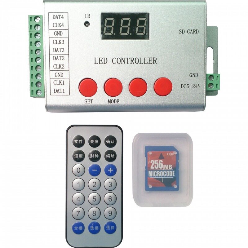 H802SE全彩LED控制器幻彩SD卡DMX512可编程2811/2812/1903控制器