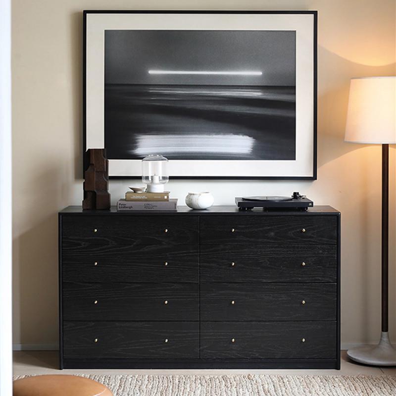 北欧表情八斗柜玄关柜日式实木复古樱桃木白蜡木卧室收纳柜储物柜