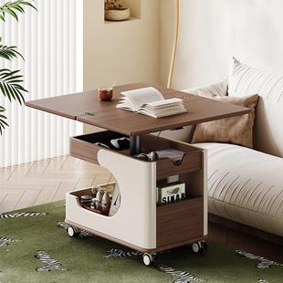 博纯方糖小推车茶几客厅两用家用2025新款轻奢感折叠移动边几