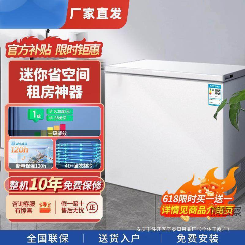 小冰柜家用小型冷冻保鲜迷你商用卧式冷柜储母乳柜节能省电