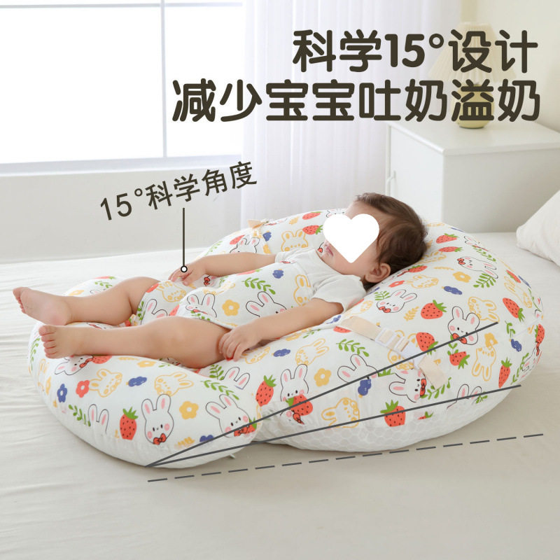 夏季透气婴儿防吐呛奶斜坡枕