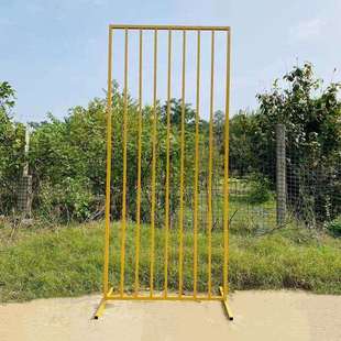 新款婚庆道具铁艺线条屏风长方框婚礼舞台装饰背景几何方框架子