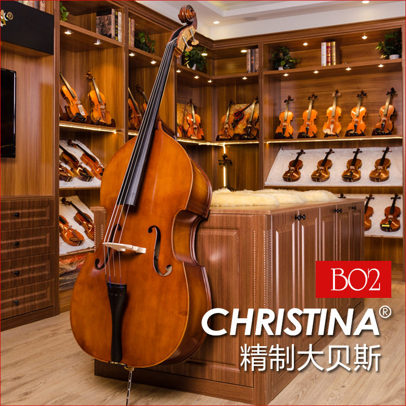 B02 实木包边仿古哑光 高品质 倍大提琴B02 低音提琴 大贝司提琴
