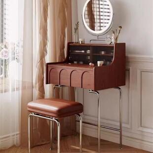 法式恒沃复古风梳妆台小户型卧室实木床头化妆设计师化妆台中古风