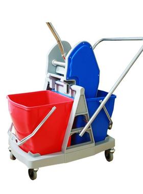 超宝B-045下压式双桶榨水车36L洗拖把清洁挤水桶柞地拖墩布工