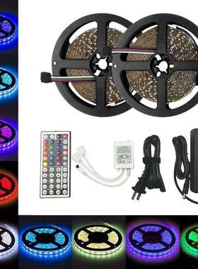 LED灯条滴胶5050RGB可遥控12V七彩软灯带10米套装